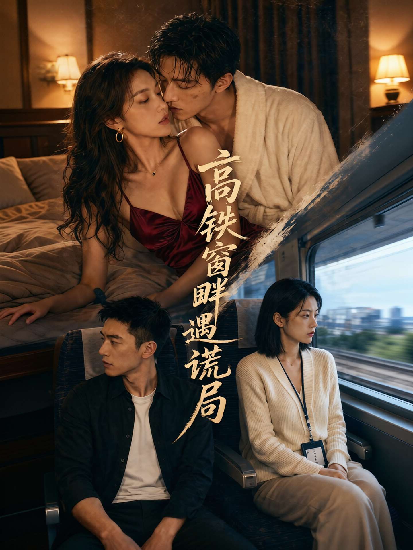 高铁窗畔遇谎局海报