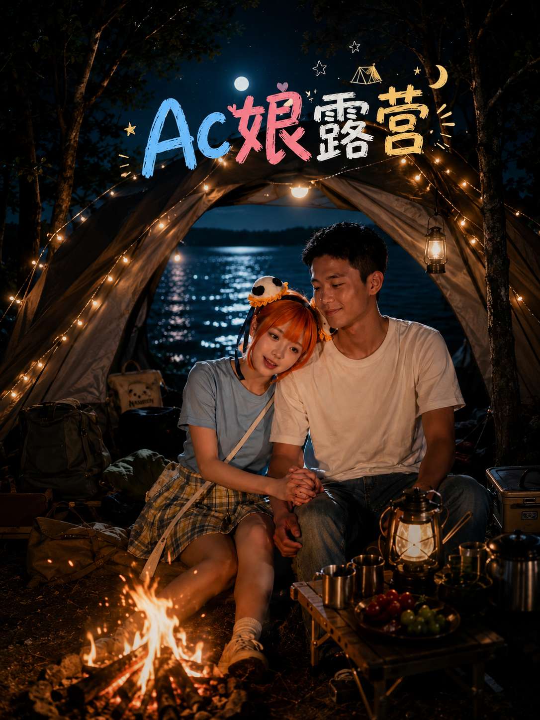AC娘露营海报