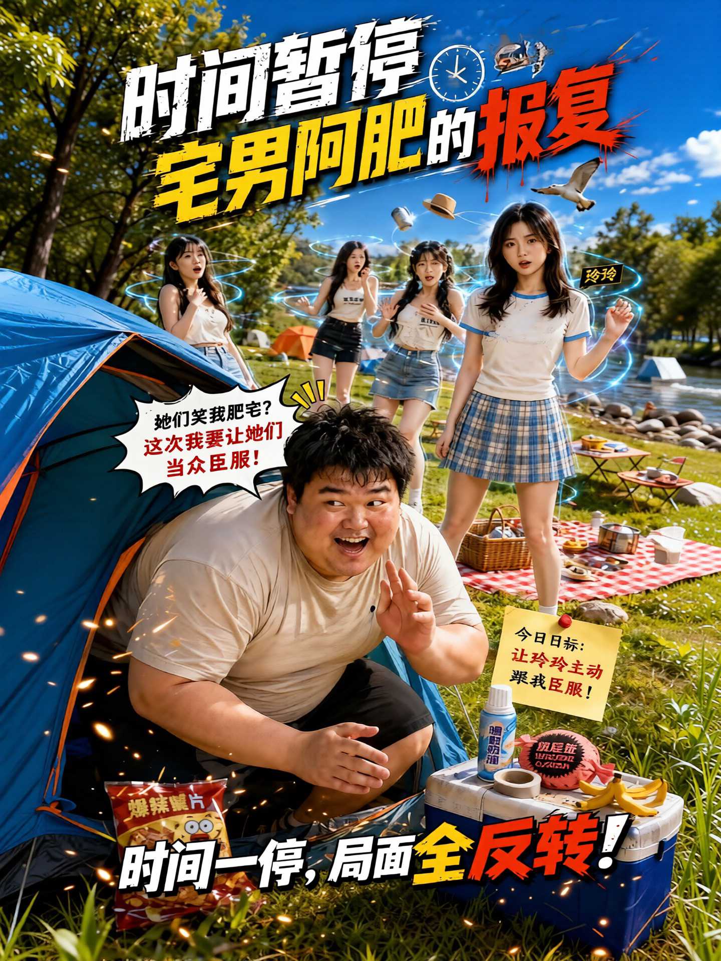 时间暂停：宅男阿肥的报复海报