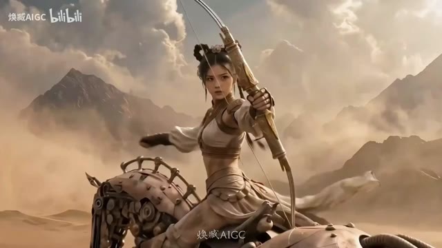 古风赛博版镖人《大漠龙珠》海报